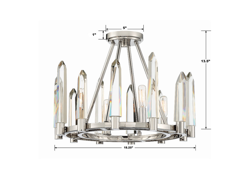 Watson 4 Light Semi Flush