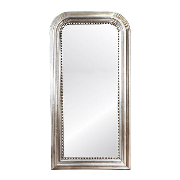 Wood Floor Mirror With Curved Edges