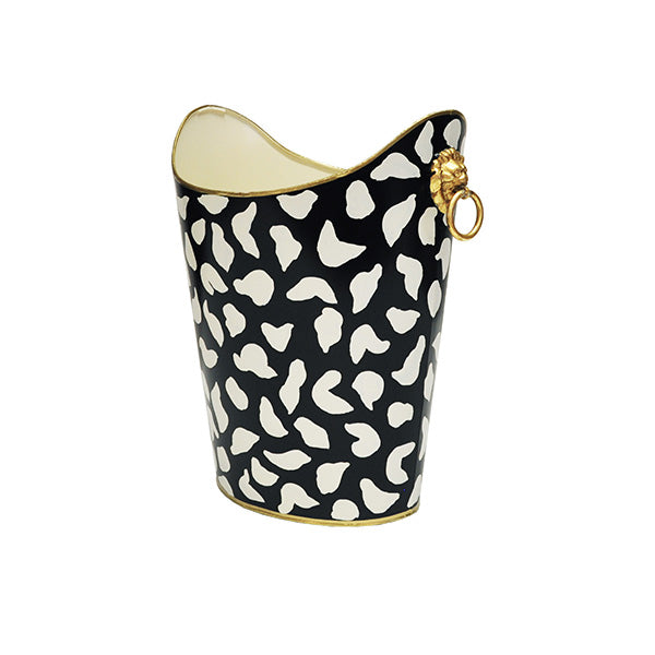 Oval Wastebasket With Lion Handles