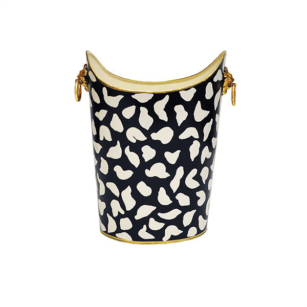 Oval Wastebasket With Lion Handles