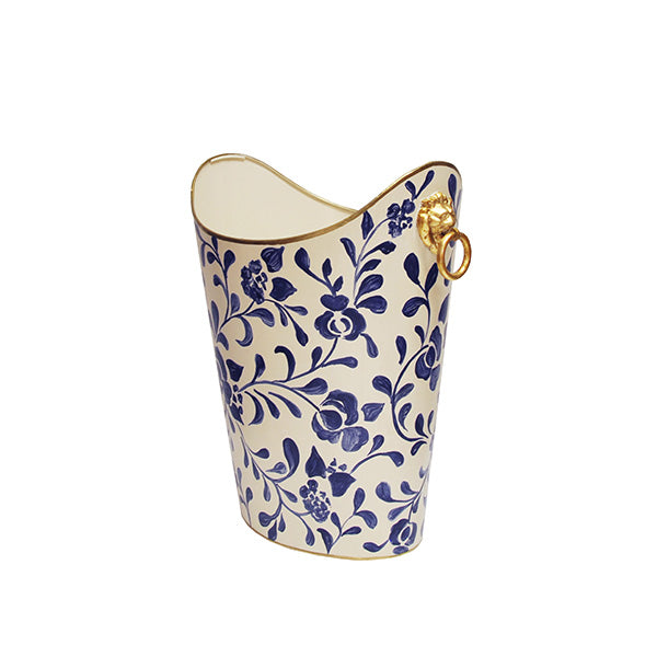 Oval Wastebasket With Lion Handles