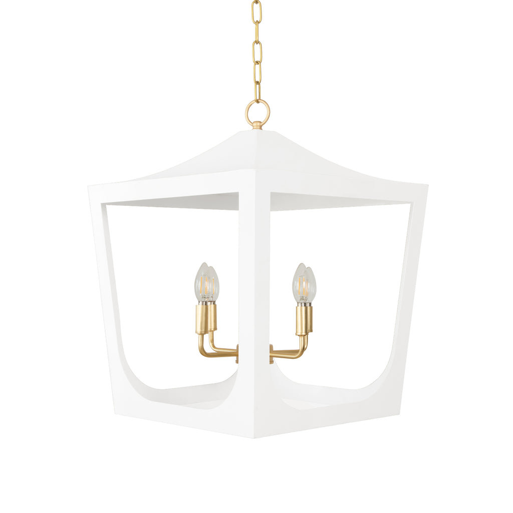 Modern Pagoda Lantern Light Gold Leaf Cluster