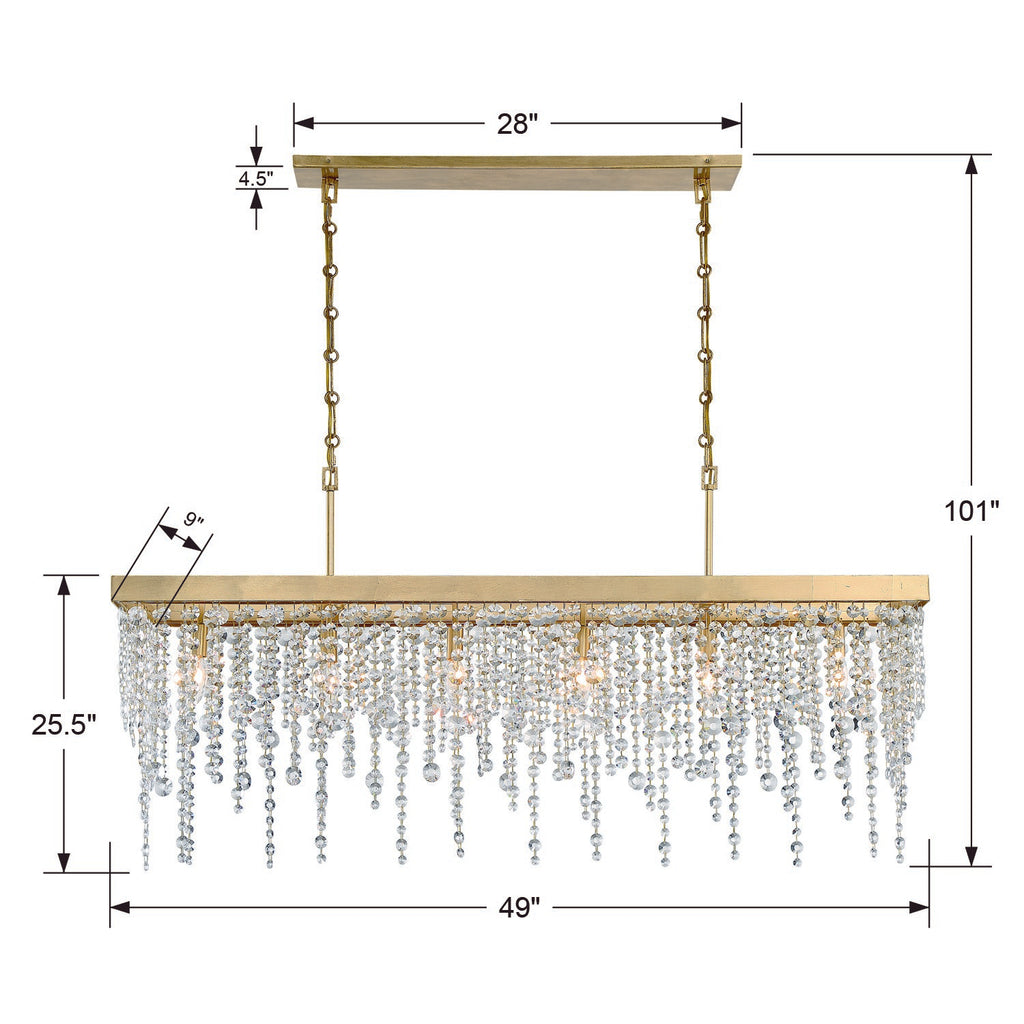 Winham 6 Light Linear Chandelier