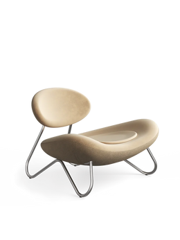 Meadow Lounge Chair, Gold Leather