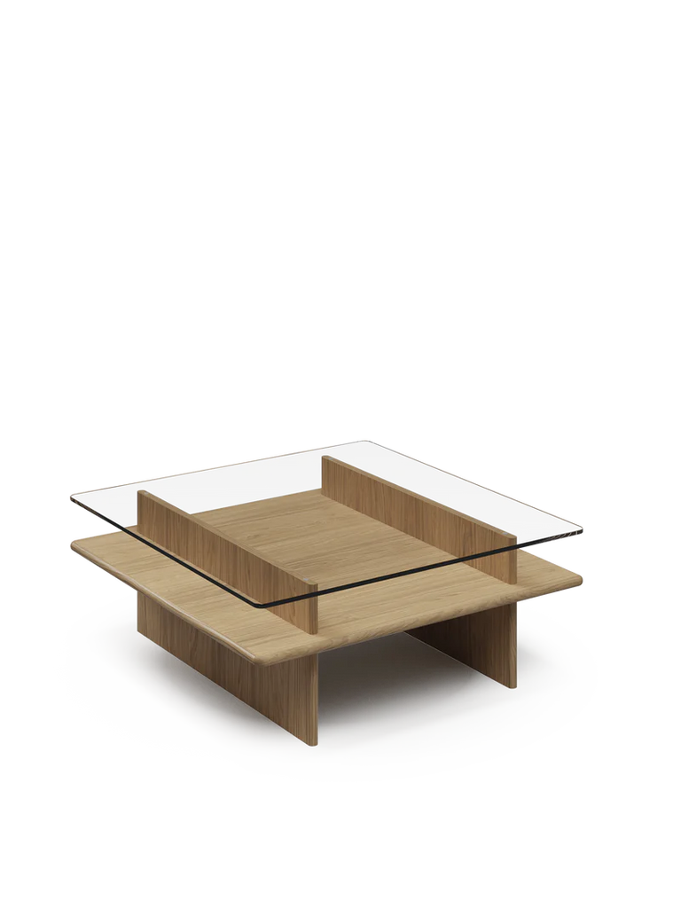 Parallel Coffee Table, White Pigmented Lacquered Oak