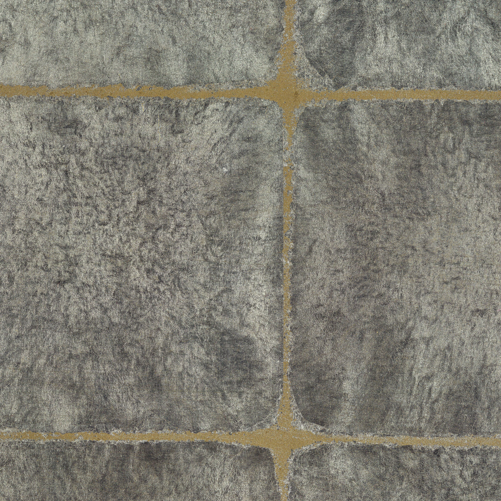 Silver Leaf Squares Wallcovering