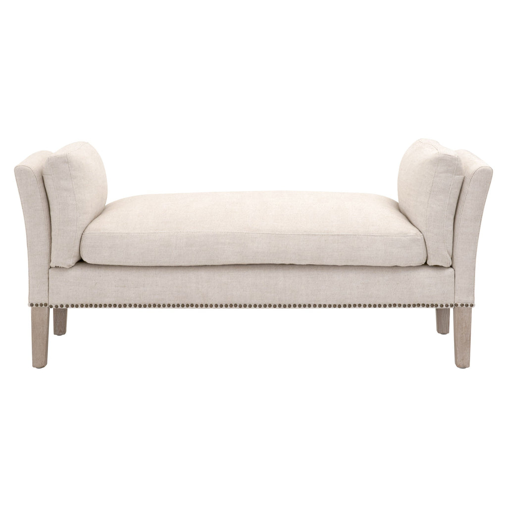 Warner Bench, Bisque French Linen