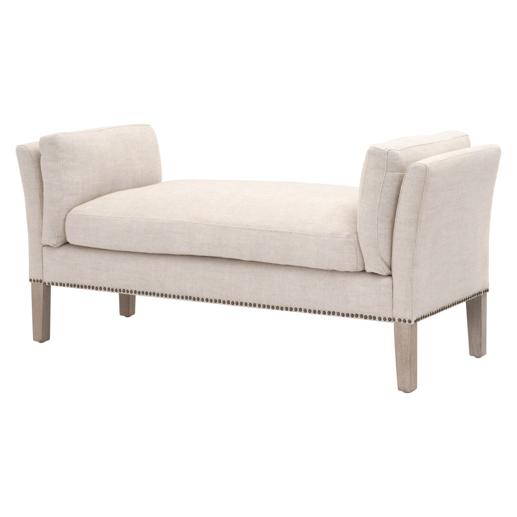 Warner Bench, Bisque French Linen