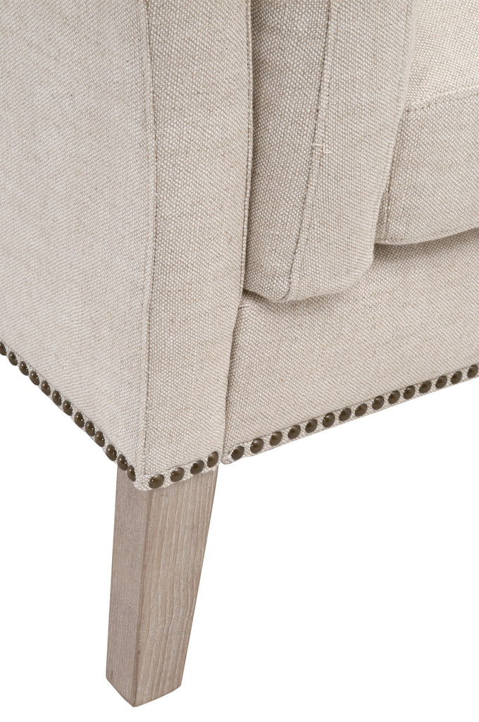 Warner Bench, Bisque French Linen