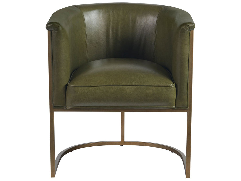 Wells Accent Chair - Green Leather