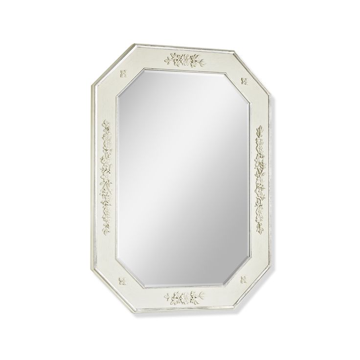 White Parhelion Carved Mirror