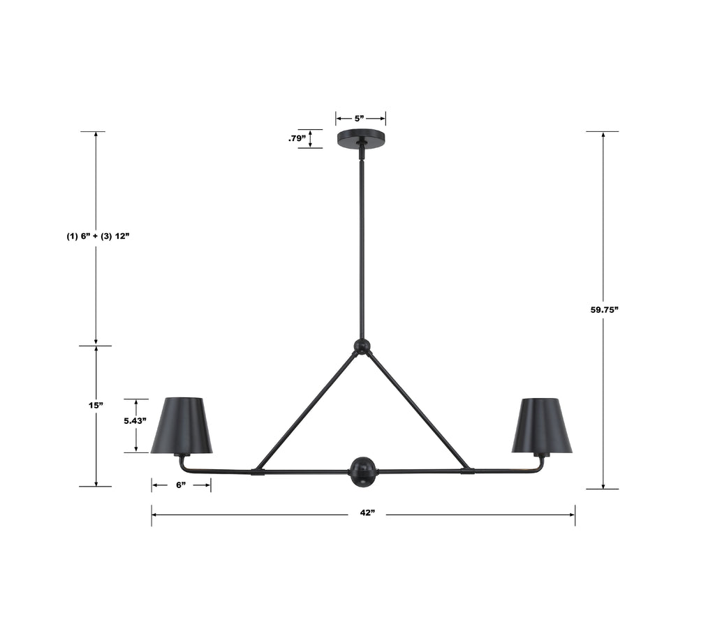 Xavier 2 Light Linear Chandelier