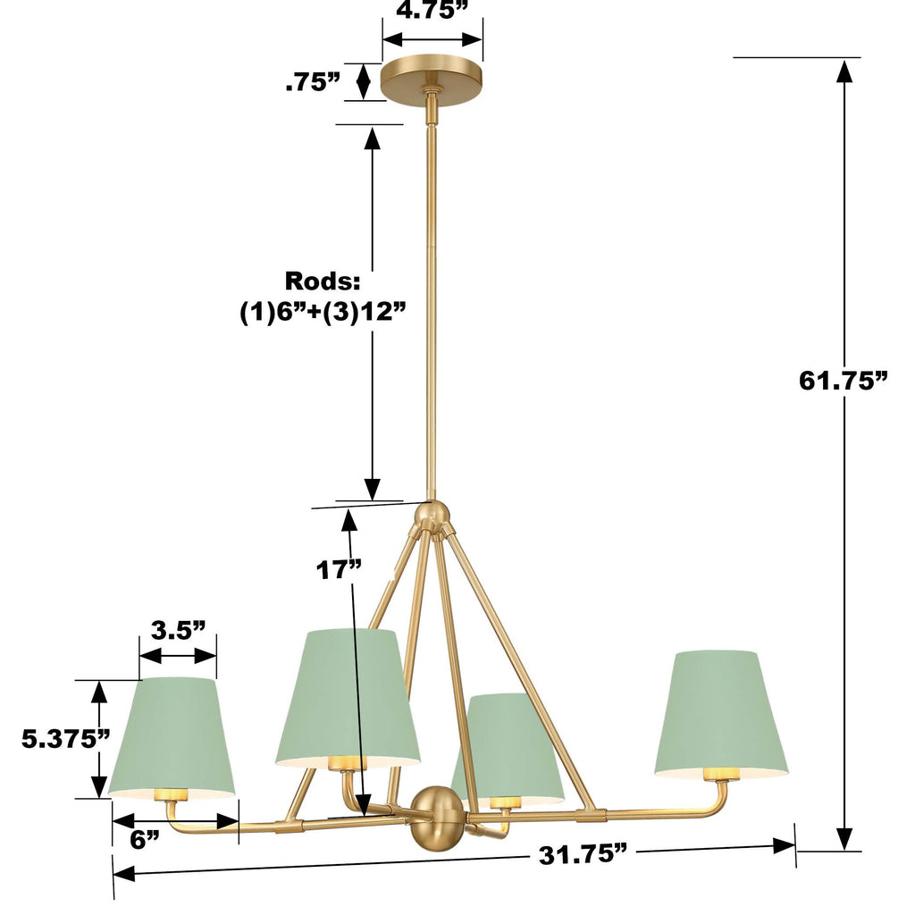 Xavier 4 Light Chandelier