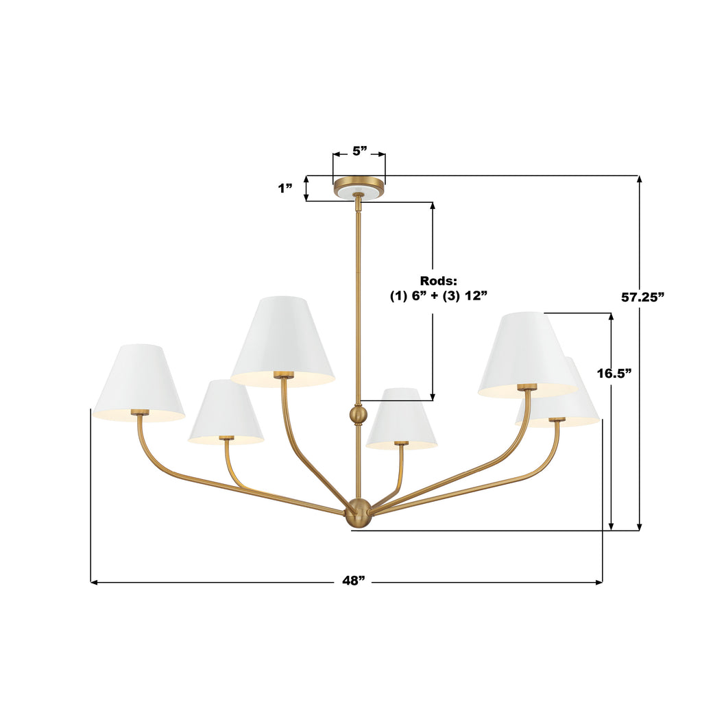 Xavier 6 Light Linear Chandelier