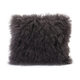 Lamb Fur Pillow, Grey