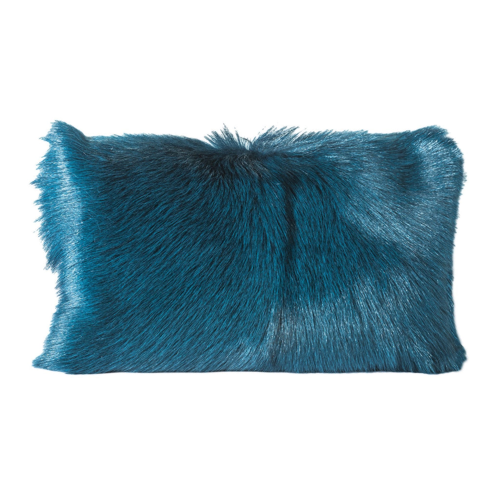 Goat Fur Bolster, Blue