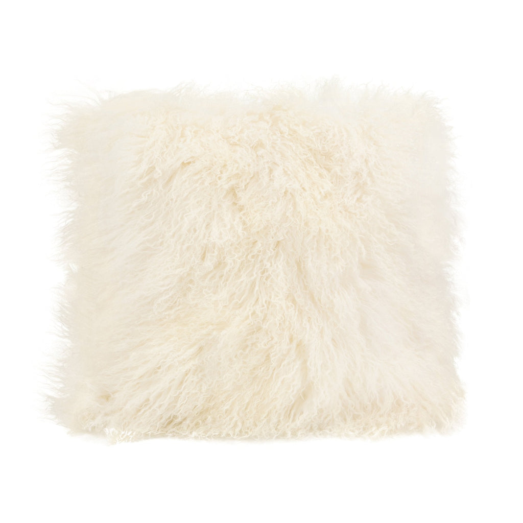 Lamb Fur Pillow Large, White