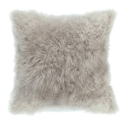 Cashmere Fur Pillow, Grey