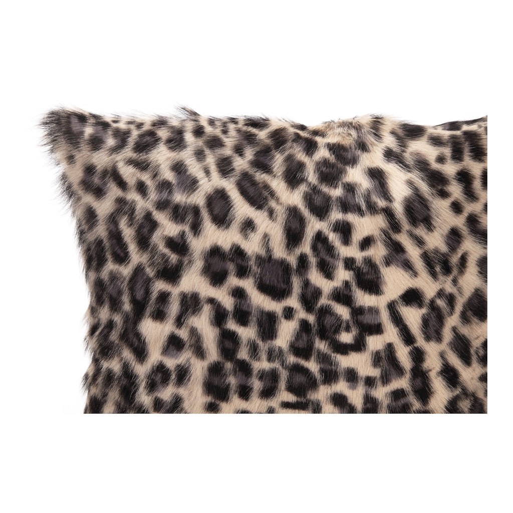 Spotted Goat Fur Pillow, Blue