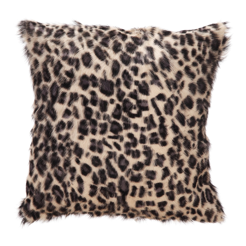 Spotted Goat Fur Pillow, Blue