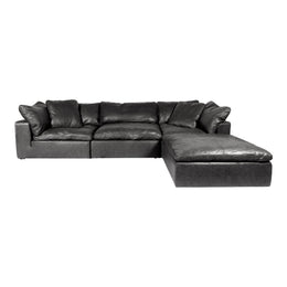 Clay Lounge Modular Sectional, Black