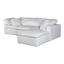 Clay Lounge Modular Sectional, White