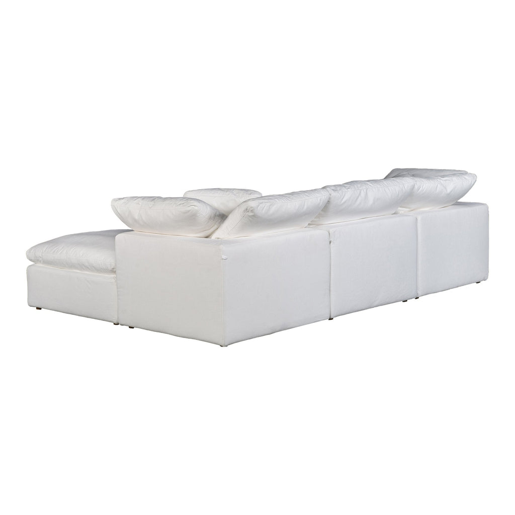 Clay Lounge Modular Sectional, White