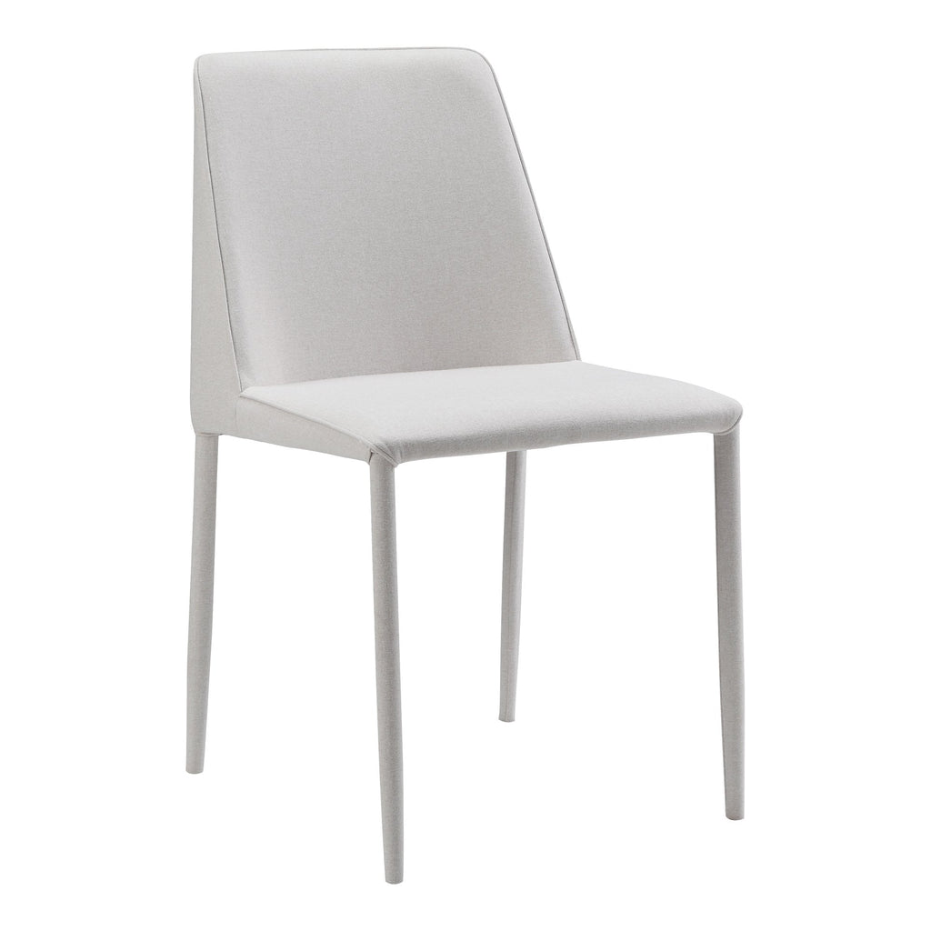 Nora Fabric Dining Chair, White, Set of 2