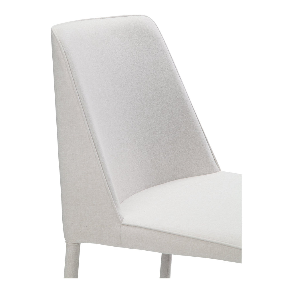 Nora Fabric Dining Chair, White, Set of 2