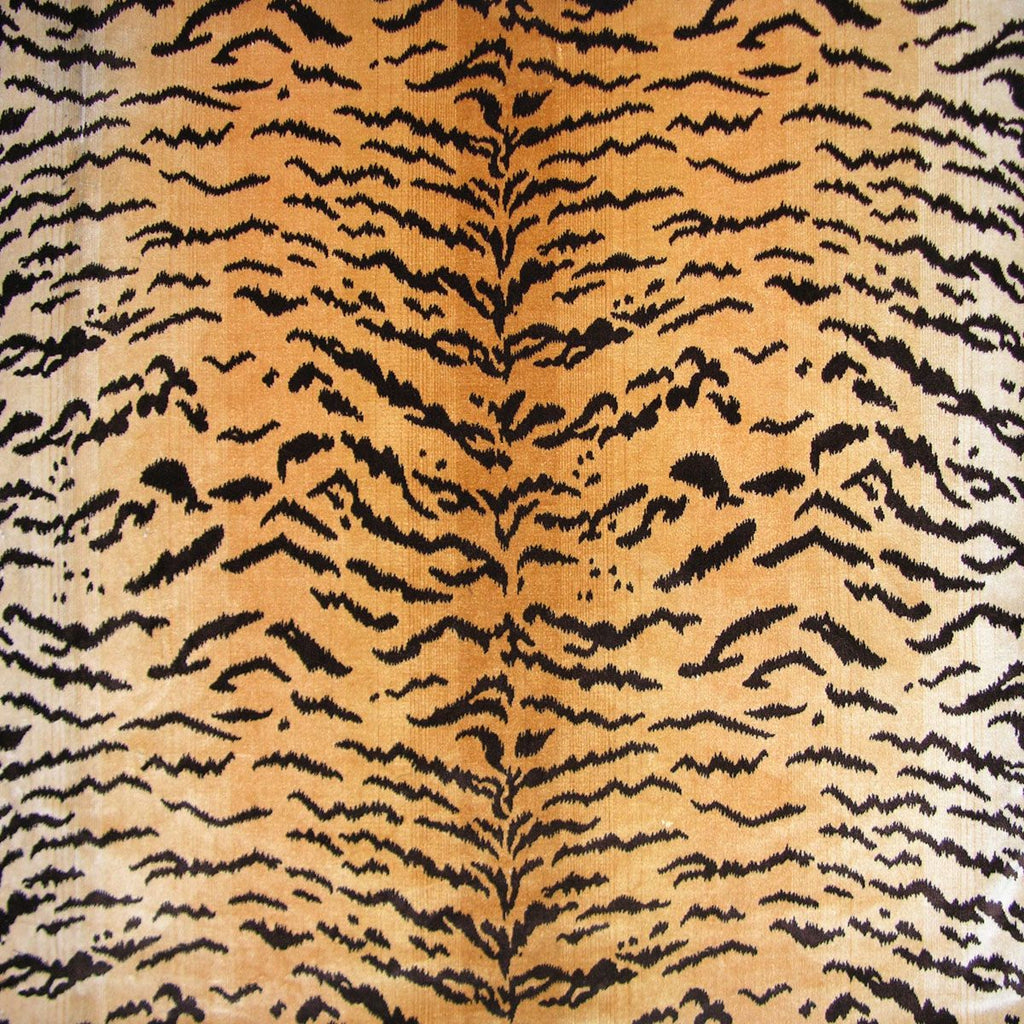 Tiger - Silk - Brown On Gold