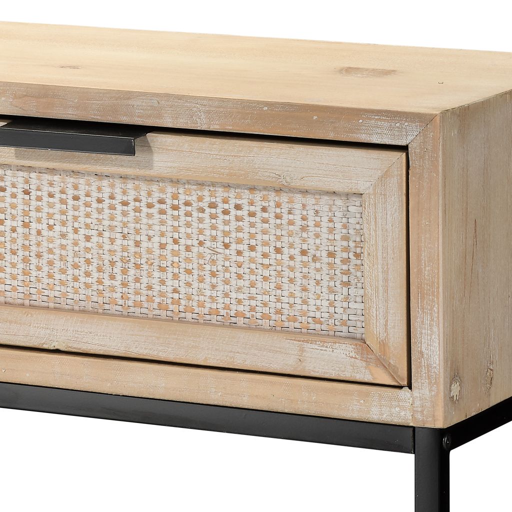 Reed Console Table-Brown