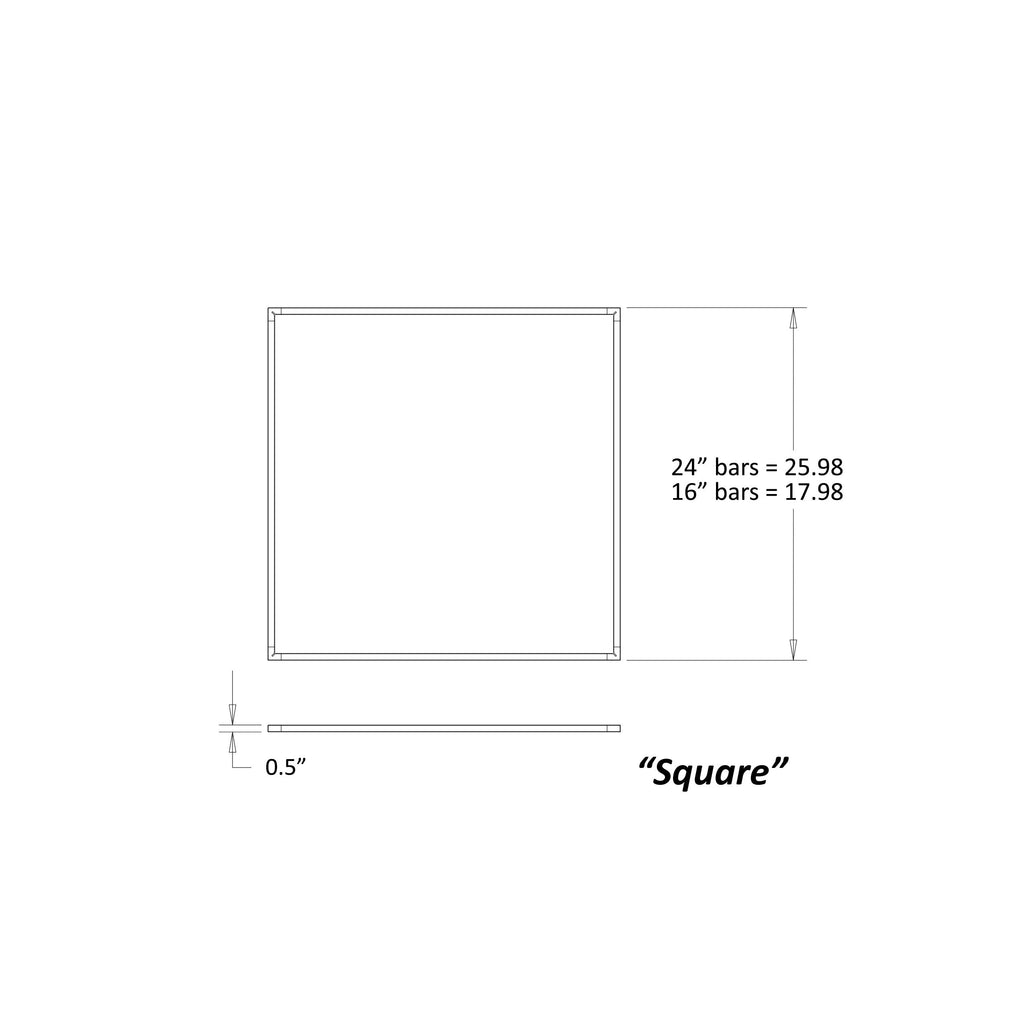 Z-Bar Pendant Small Square, 18"