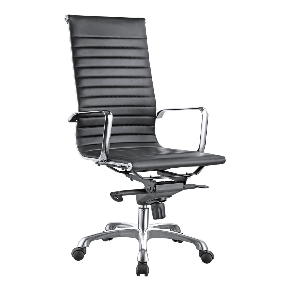 Studio Office Chair High Back Black Vegan Leather