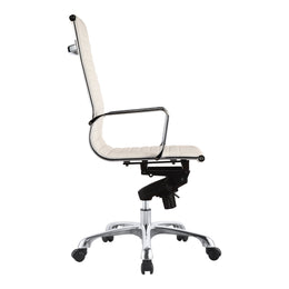 Studio Office Chair High Back White Vegan Leather