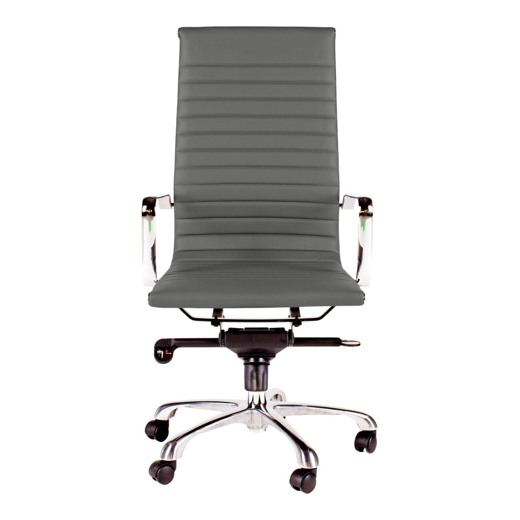 Studio Office Chair High Back Grey Vegan Leather