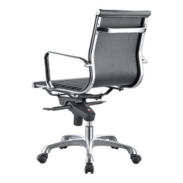 Studio Office Chair Low Back Black Vegan Leather