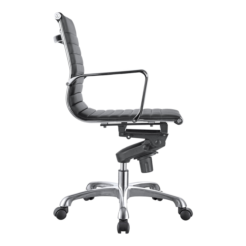 Studio Office Chair Low Back Black Vegan Leather