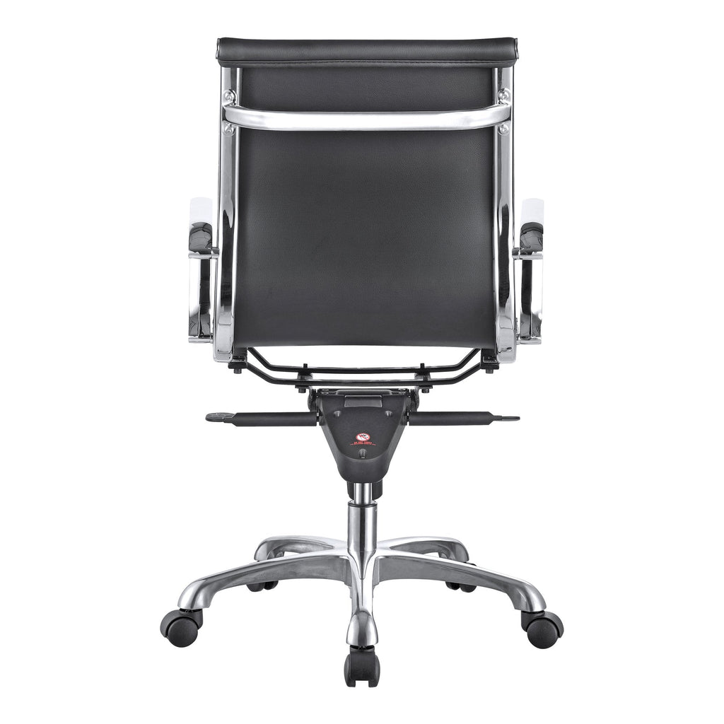 Studio Office Chair Low Back Black Vegan Leather