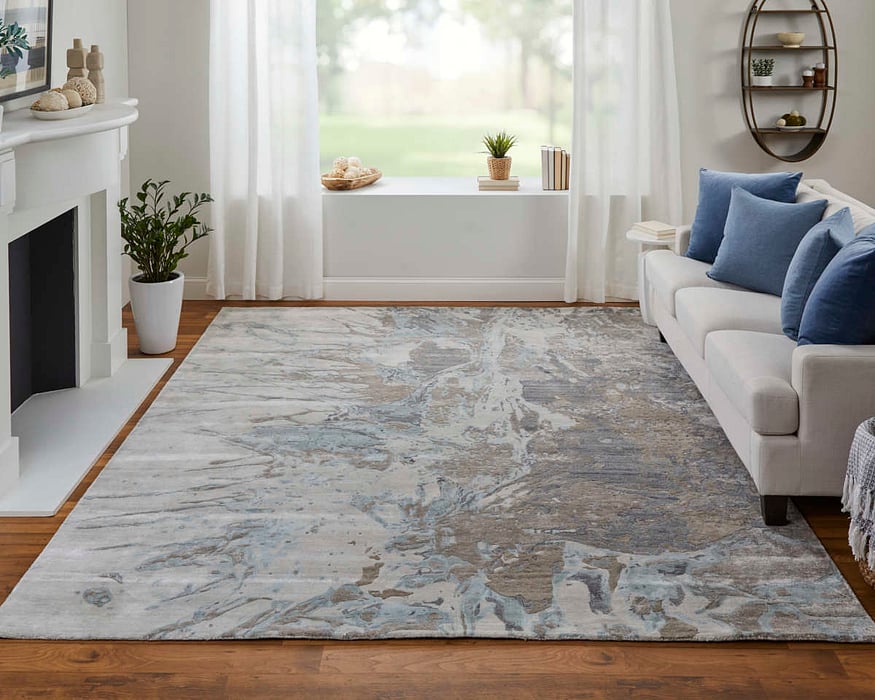 8918F Gray/Blue Area Rug