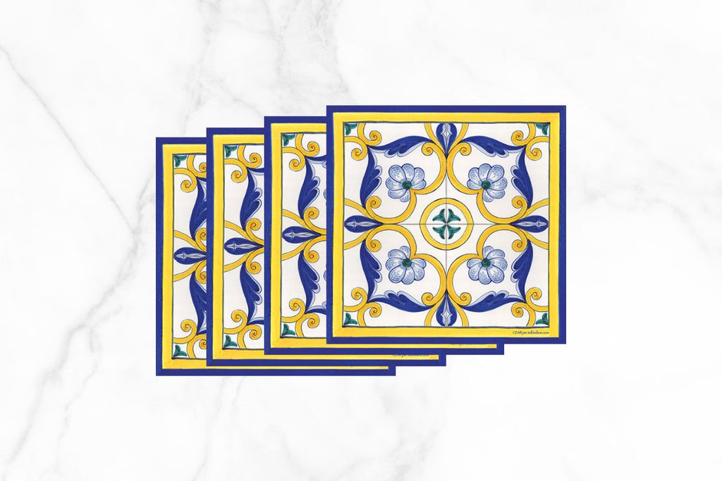 Noto A Italian Square Coaster, Set of 4