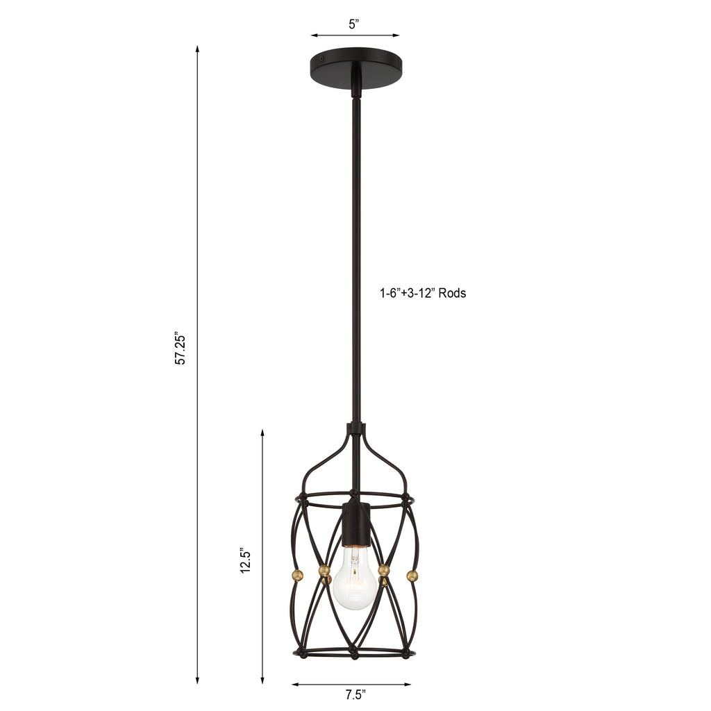 Zucca 1 Light Mini Pendant