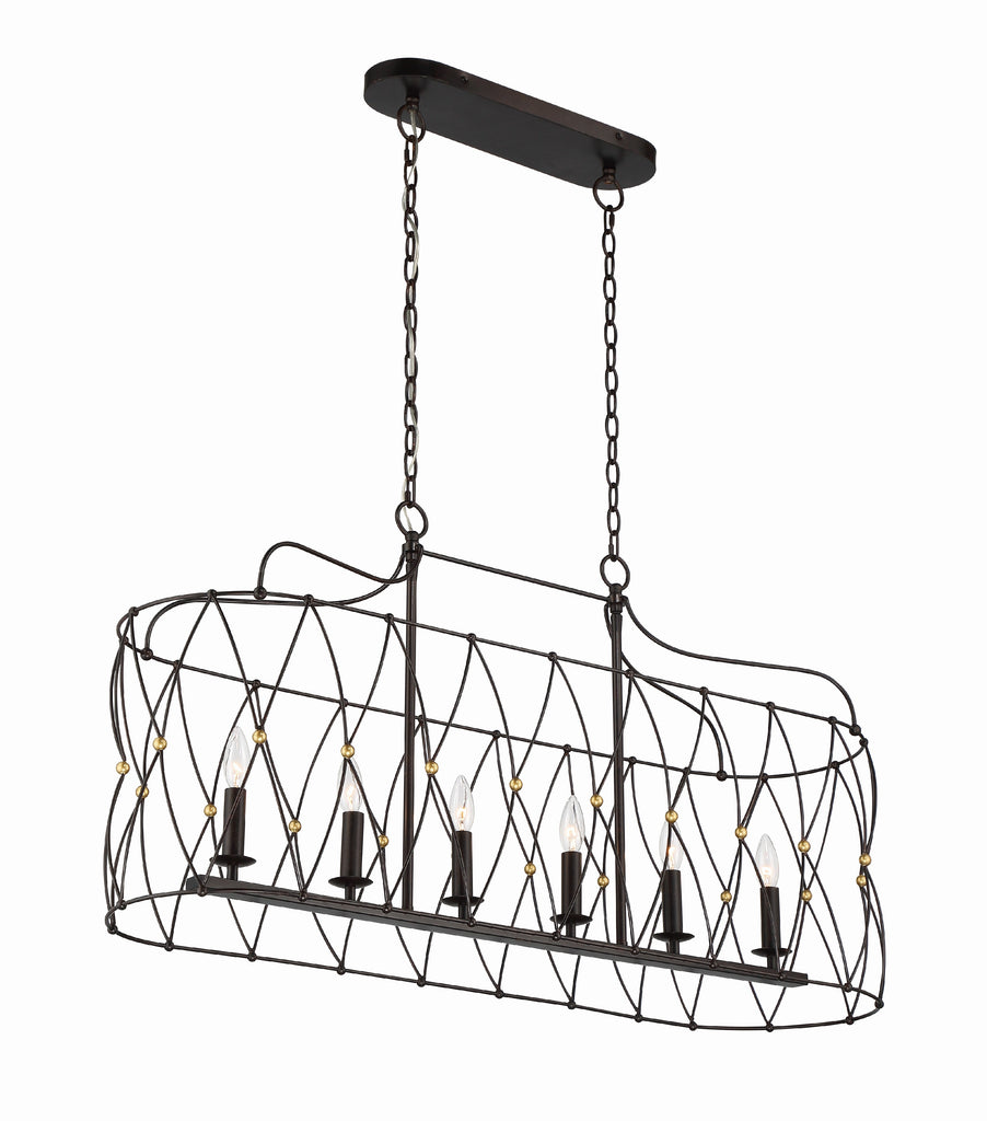 Zucca 6 Light Linear Chandelier