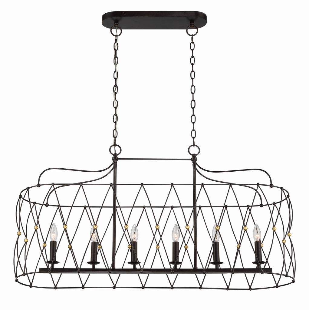 Zucca 6 Light Linear Chandelier