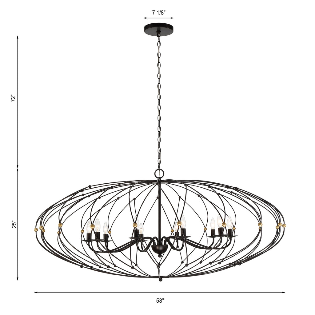 Zucca 4 Light Lantern Chandelier