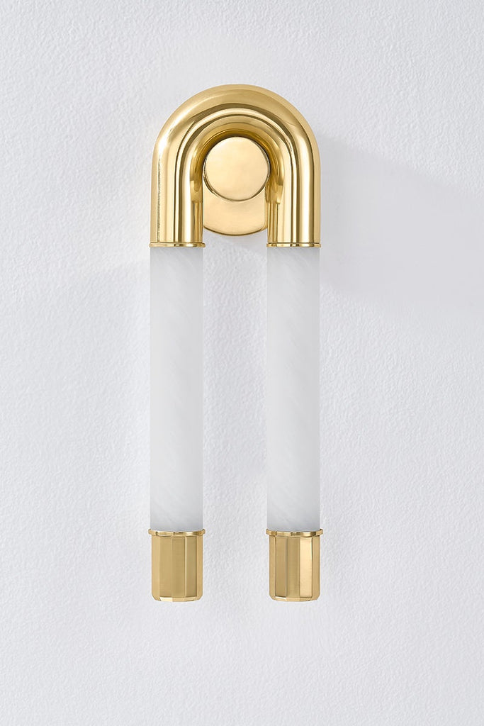 Zeme Wall Sconce, Vintage Polished Brass