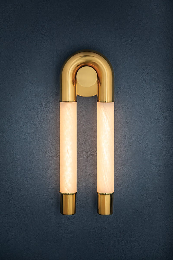 Zeme Wall Sconce, Vintage Polished Brass