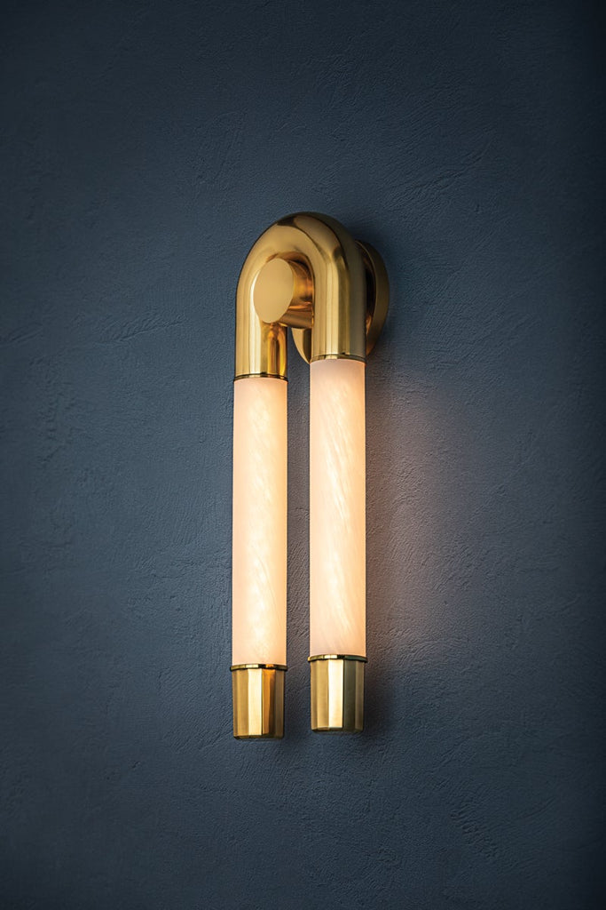 Zeme Wall Sconce, Vintage Polished Brass