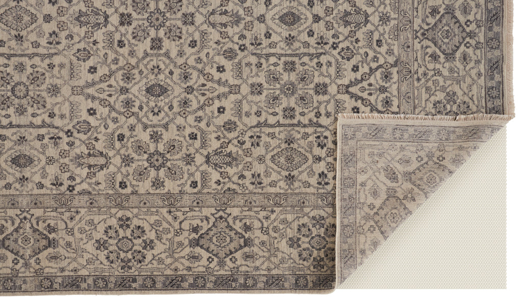 Reddington Traditional Floral Botanical Ivory Blue Area Rug (11'6" x 17'6")