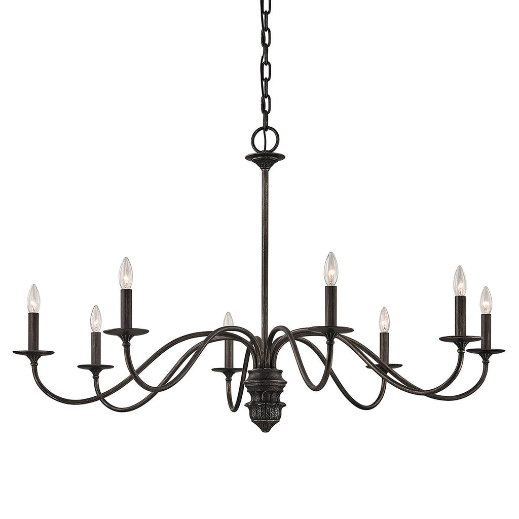 Poppy Hill Chandelier 31" - Pompeii Silver