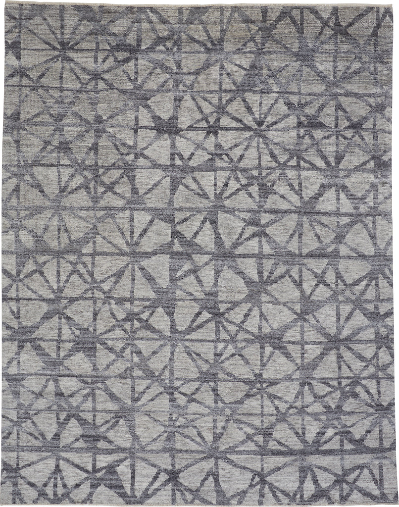 Vivien Modern Geometric Gray Area Rug (10' x 14')